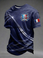 T-shirt imprimé pour hommes, Jour de la Victoire européenne en France