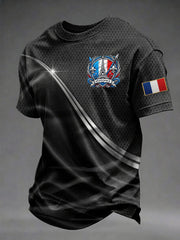 T-shirt imprimé pour hommes, Jour de la Victoire européenne en France