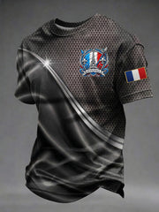 T-shirt imprimé pour hommes, Jour de la Victoire européenne en France