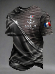 T-shirt à manches courtes Marine nationale pour hommes