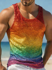 Gilet Rainbow Art Print Homme