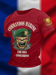 T-shirt à manches courtes Commandos Marine UNIS NOUS CONQUERRONS pour homme