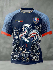 T-shirt imprimé football français pour hommes