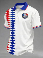 Chemise imprimée de football française pour hommes