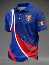 Chemise imprimée de football française pour hommes