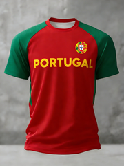 T-shirt à manches courtes Portugal Football pour homme