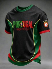 T-shirt à manches courtes de football du Portugal pour hommes