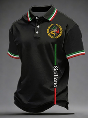 Chemise à manches courtes Sicile Trinacrie pour homme