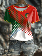 T-shirt imprimé du football portugais des femmes