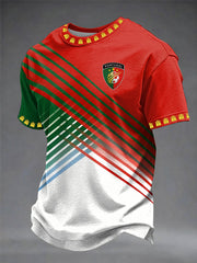 T-shirt imprimé du football portugais des hommes