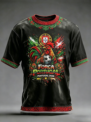 T-shirt à manches courtes pour hommes, football portugais