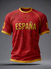 T-shirt imprimé pour amateurs de football espagnol, pour hommes