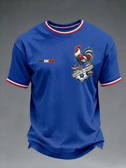 T-shirt imprimé football français pour hommes