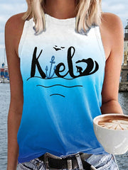Débardeur décontracté imprimé Kieler Woche pour femmes