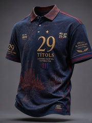 Hommes Barcelone Football Lover Imprimé Casual Tops