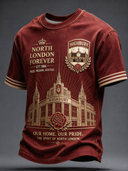 T-shirt imprimé pour homme Highbury, fièrement amoureux du football du nord de Londres