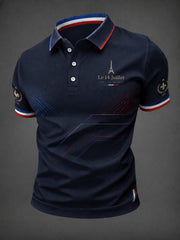 Chemise de ville imprimée pour homme, France, 14 juillet