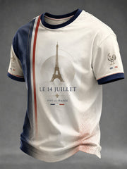T-shirt pour hommes France Le 14 Juillet imprimé