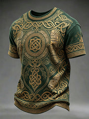 T-shirt décontracté à imprimé celtique pour homme