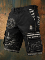 Shorts à imprimé celtique breton pour hommes