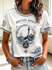 T-shirt imprimé celtique de Bretagne pour femmes