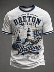 T-shirt pour hommes imprimé celtique de Bretagne, France