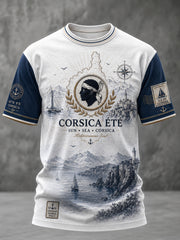 T-shirt pour homme imprimé du drapeau de la Corse