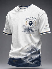 T-shirt pour homme imprimé du drapeau de la Corse