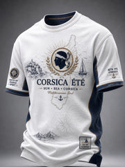 T-shirt pour homme imprimé du drapeau de la Corse