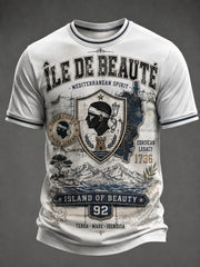 T-shirt pour homme imprimé du drapeau de la Corse