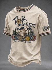 T-shirt manches courtes en polaire pour homme, collection Tour de France