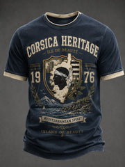 T-shirt pour homme imprimé du drapeau de la Corse