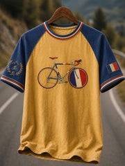 T-shirt français pour cycliste masculin