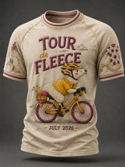 T-shirt manches courtes en polaire pour homme, collection Tour de France