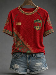 T-shirts de football 2026 du Maroc pour femmes