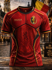 T-shirt homme à imprimé artistique pour la Fierté belge