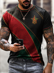 T-shirt homme imprimé Maroc à manches courtes
