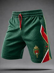 Shorts imprimés football marocain pour hommes