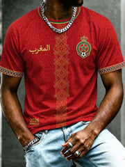 T-shirts unisexe de football du Maroc 2026 pour hommes