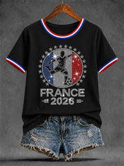 T-shirt à manches courtes France 2026 pour femmes