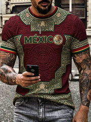 T-shirt pour hommes à imprimé «Fierté mexicaine»