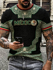 T-shirt pour hommes à imprimé «Fierté mexicaine»