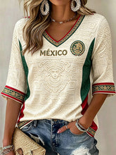 Femmes Mexique Football Lover Art T-shirt imprimé