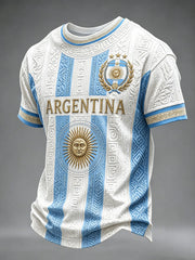 T-shirt à manches courtes de football pour hommes, modèle Argentine