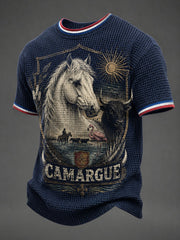 T-shirt waffle imprimé France Camargue pour homme