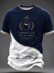 T-shirt pour homme imprimé du drapeau de la Corse
