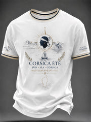 T-shirt pour homme imprimé du drapeau de la Corse