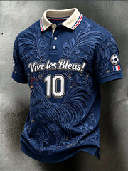 Polo pour homme à motif français caractéristique imprimé
