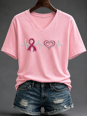 T-shirt à manches courtes pour le cancer du sein chez les femmes