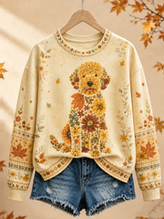 Sweat-shirt Femme Automne Chien Régulier